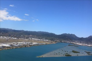 滑走路の終わり付近